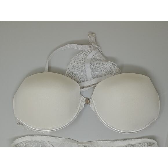 Women's White swbreety lingerie set with Lace Trim - Size L - Picture 4 of 8